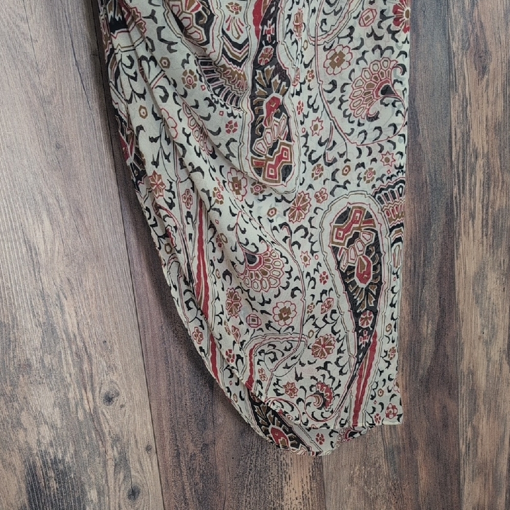 NWOT Veronica Beard Marion Silk Paisley Pencil Skirt with Slit 6 - Picture 3 of 8